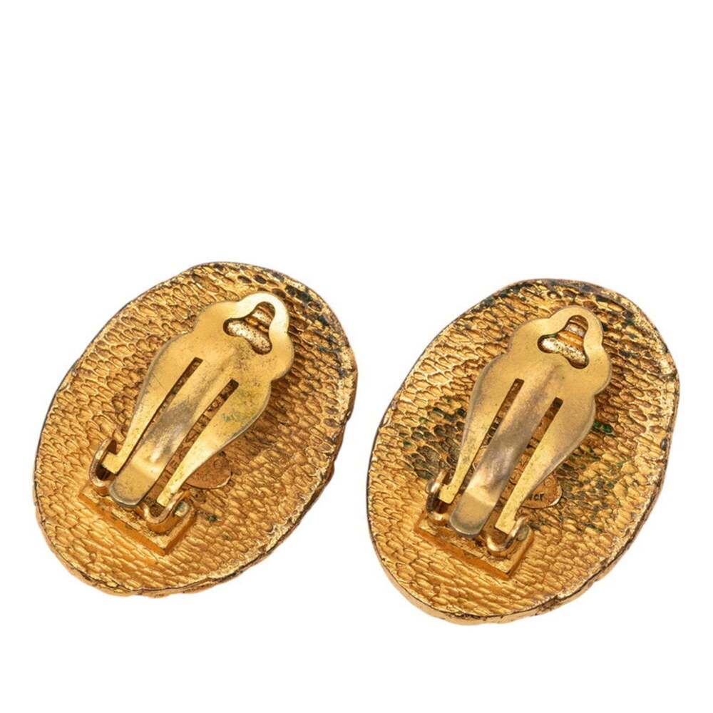CHANEL Gold Logo Earrings - Picture 2 of 3